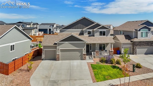 craftsman-style house with a garage