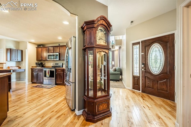 entrance foyer featuring light hardwood / wood-style flooring