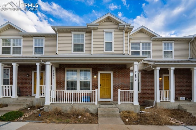 multi unit property with covered porch