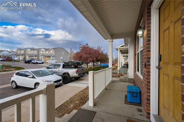 exterior space featuring covered porch