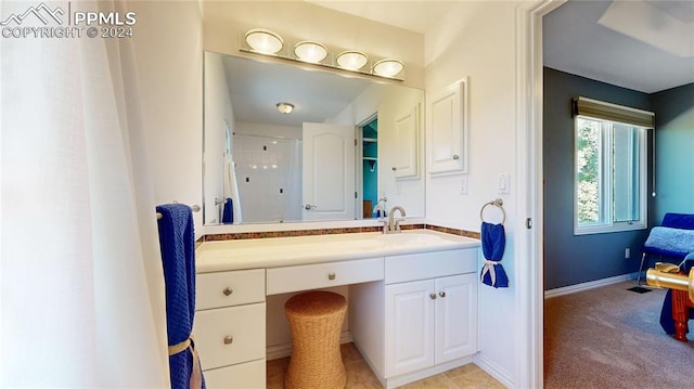 bathroom with vanity