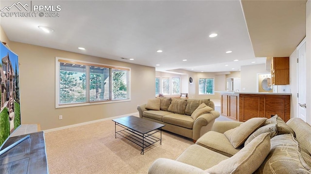 view of carpeted living room