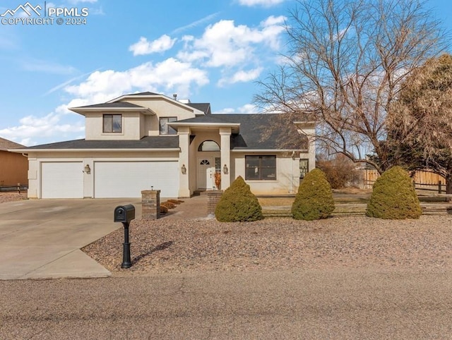 view of front of home featuring a garage