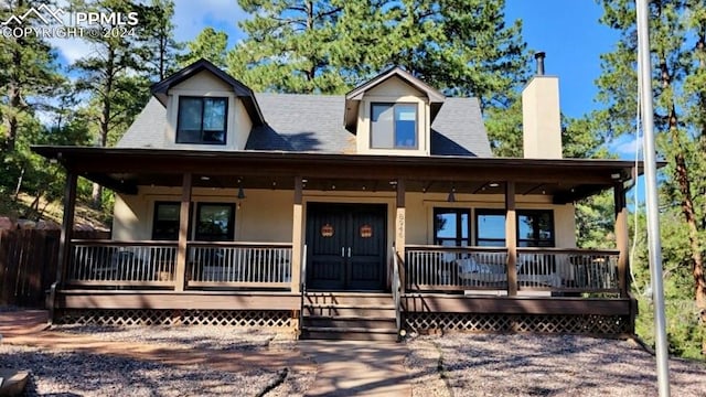 view of front of house with a porch