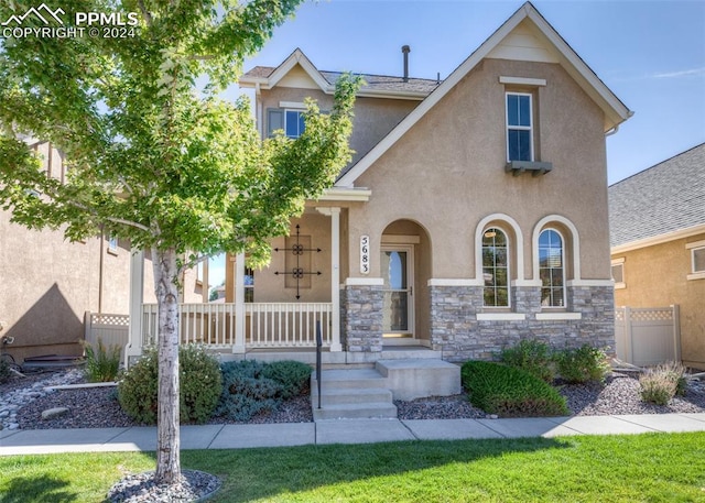 view of front of home featuring a porch