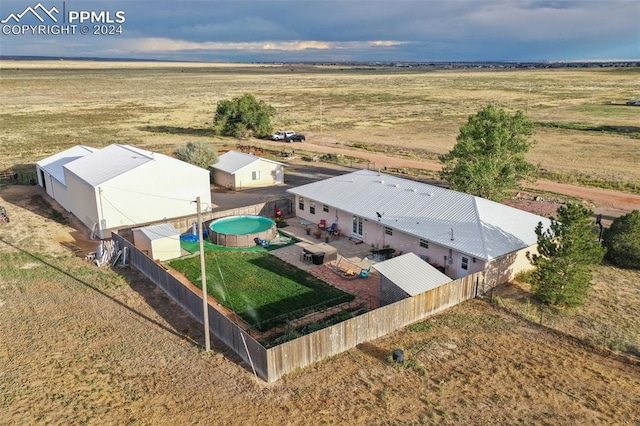 bird's eye view featuring a rural view