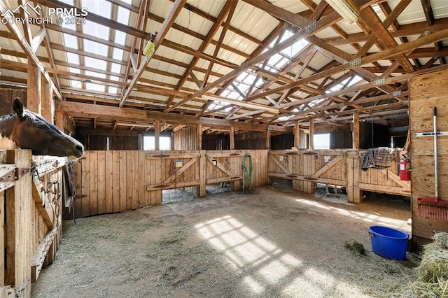 view of horse barn