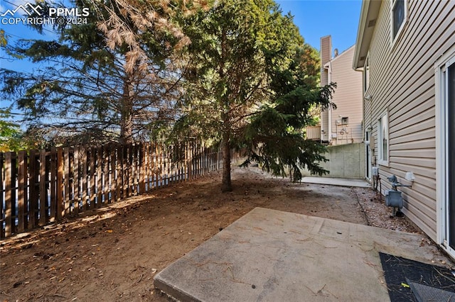 view of yard with a patio area