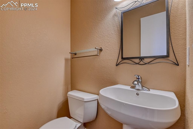 bathroom with sink and toilet