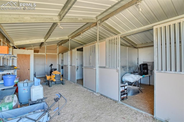 view of horse barn