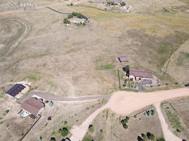 drone / aerial view featuring a rural view