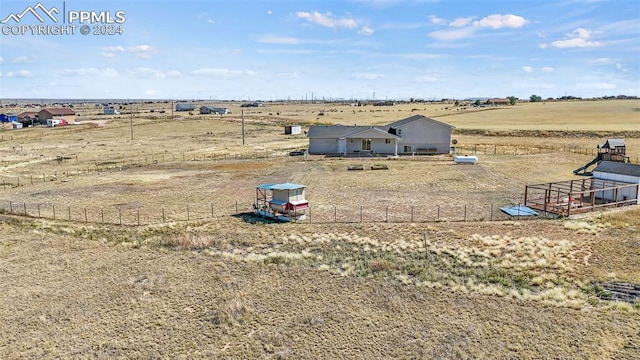 drone / aerial view featuring a rural view