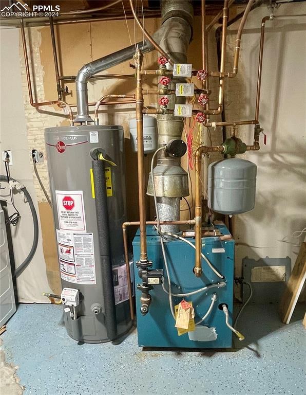 utilities featuring gas water heater