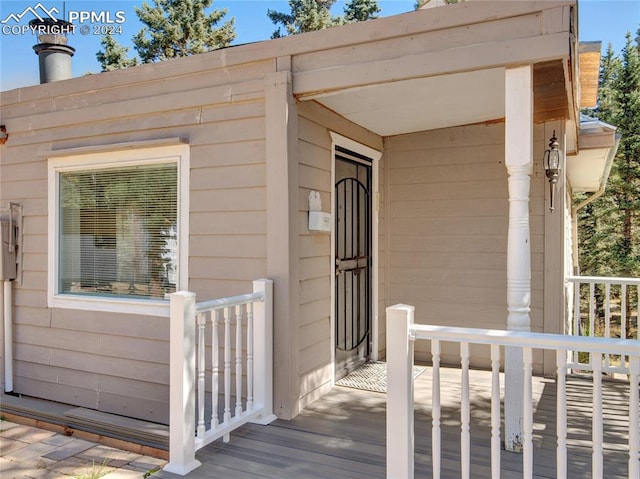 view of doorway to property