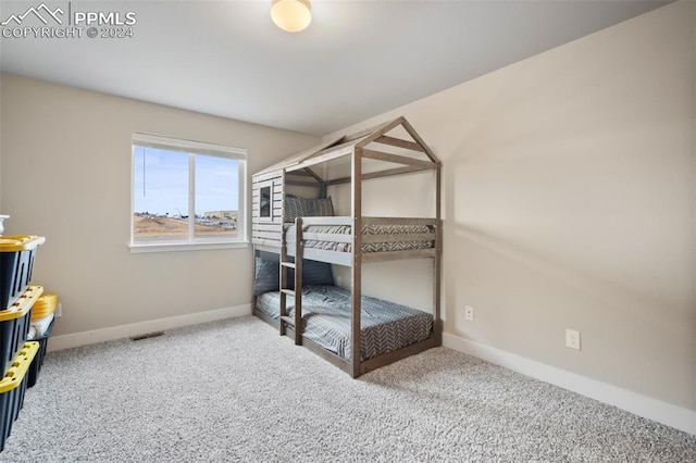 bedroom with carpet flooring