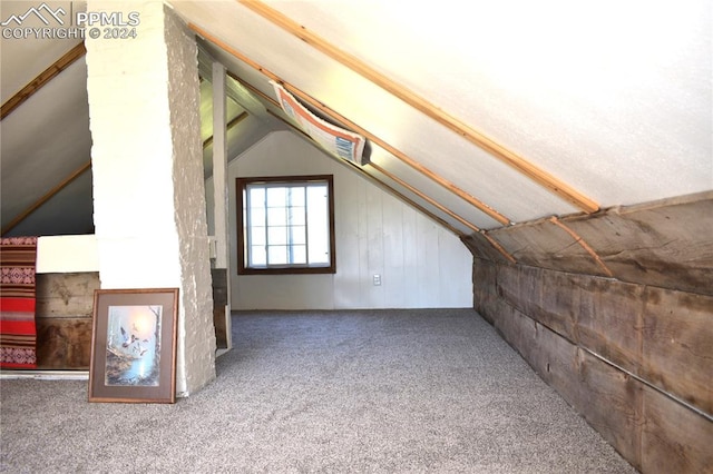 view of unfinished attic