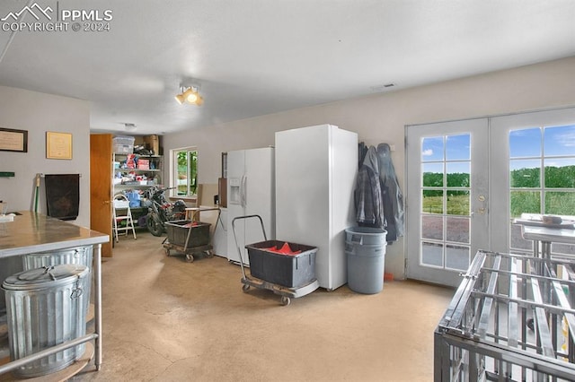 interior space featuring french doors