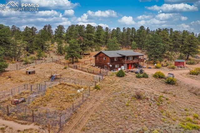 drone / aerial view featuring a rural view