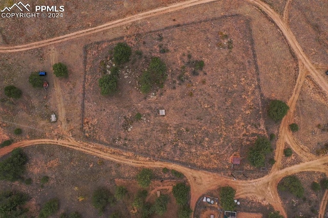 aerial view with a rural view