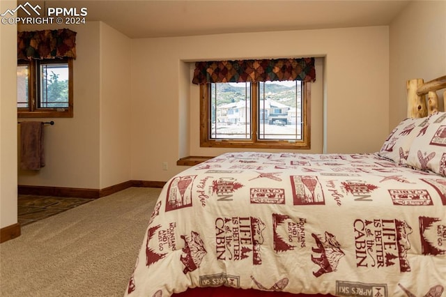 view of carpeted bedroom