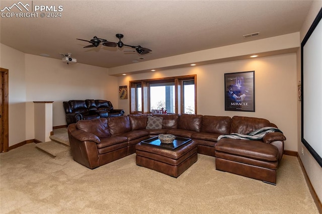 view of carpeted living room