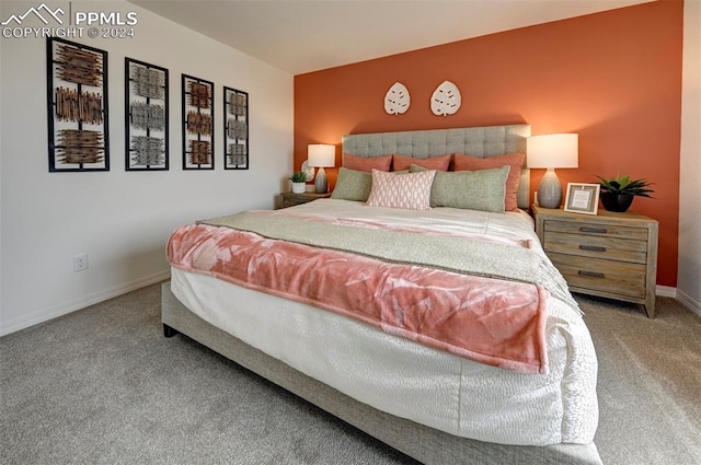 view of carpeted bedroom