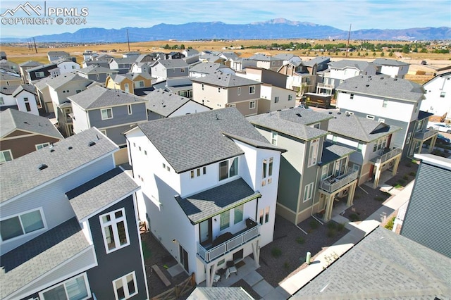 aerial view featuring a mountain view