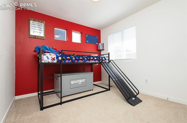 view of carpeted bedroom