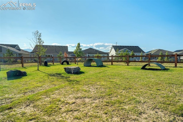 view of yard featuring a playground