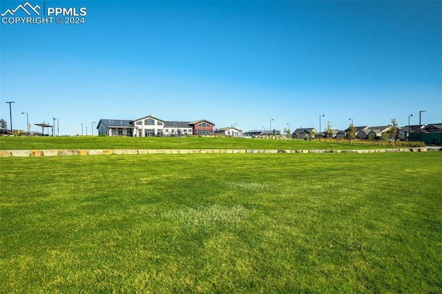 view of home's community with a yard