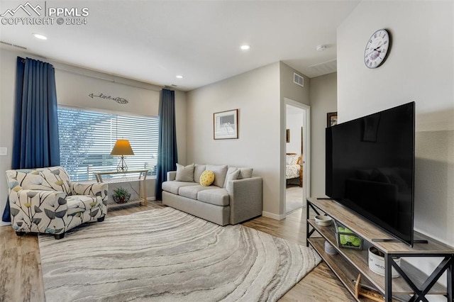 living room featuring hardwood / wood-style floors