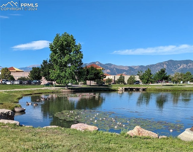 property view of water with a mountain view