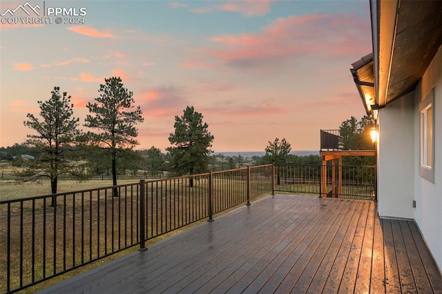 view of deck at dusk