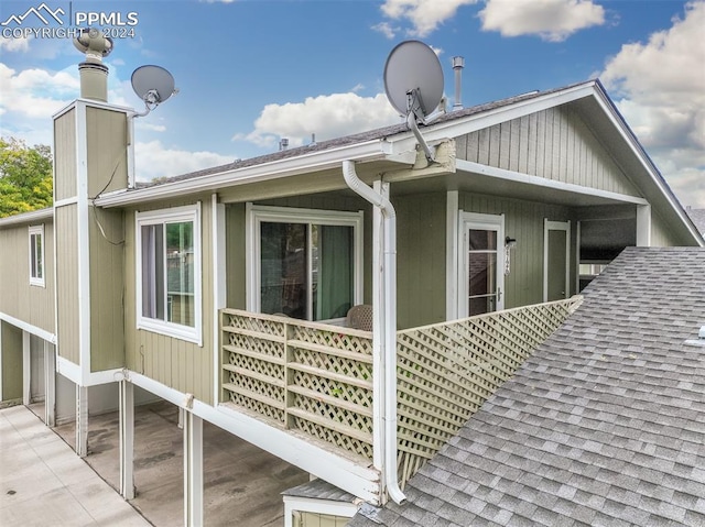 view of property exterior with a patio