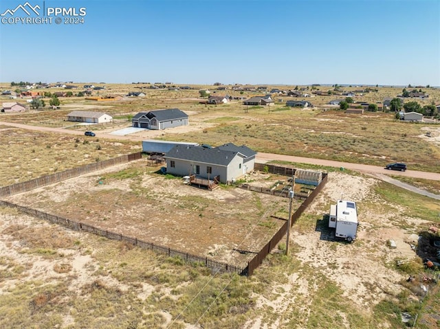 bird's eye view with a rural view