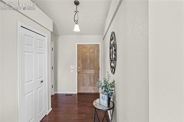 interior space featuring dark hardwood / wood-style flooring