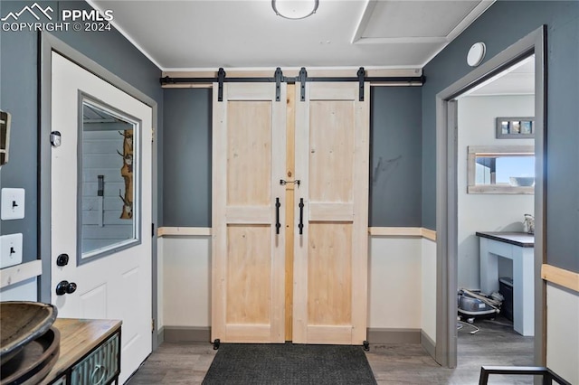 interior space with wood-type flooring