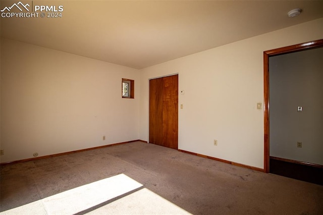 view of carpeted empty room