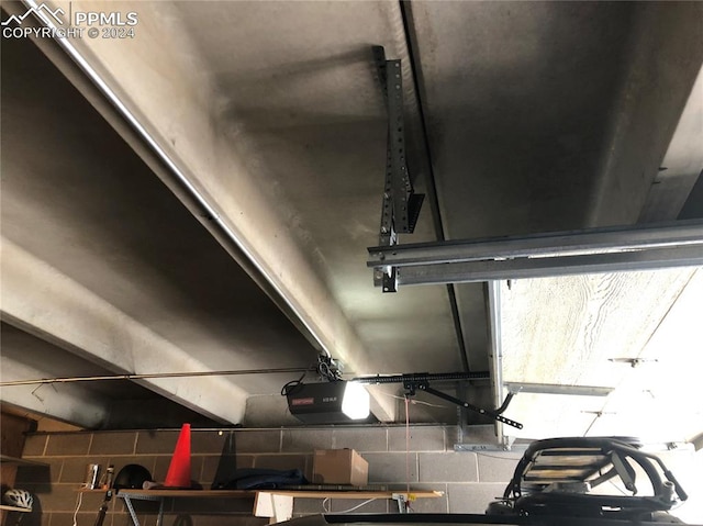 interior details with a garage door opener