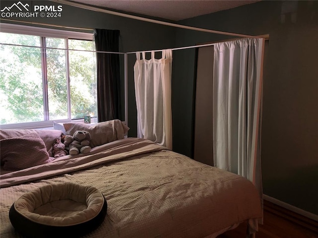 bedroom featuring hardwood / wood-style floors