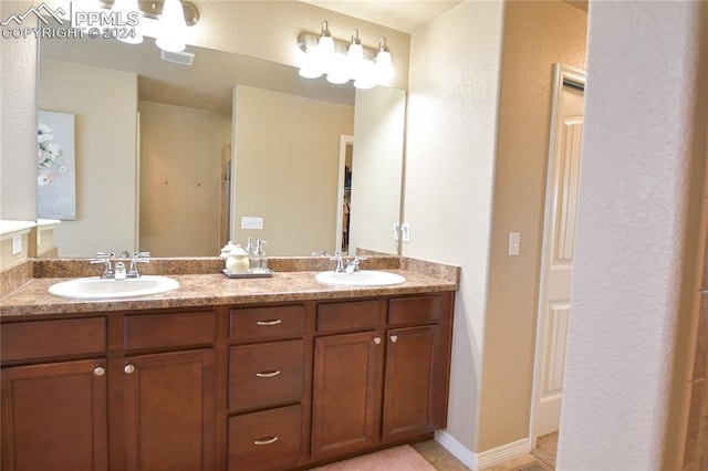 bathroom with vanity