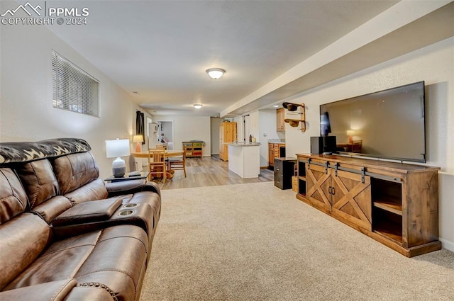 view of carpeted living room