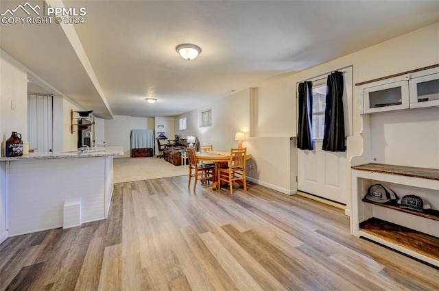 interior space featuring light hardwood / wood-style floors