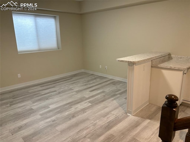 empty room featuring light hardwood / wood-style flooring