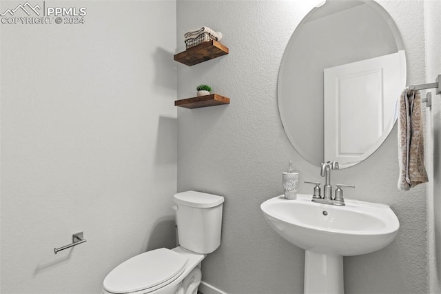 bathroom with toilet and sink