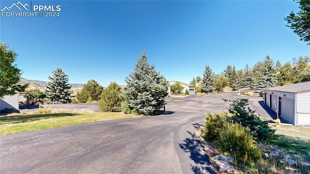 view of street featuring a mountain view