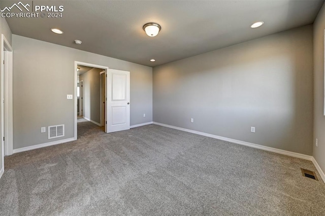 view of carpeted empty room