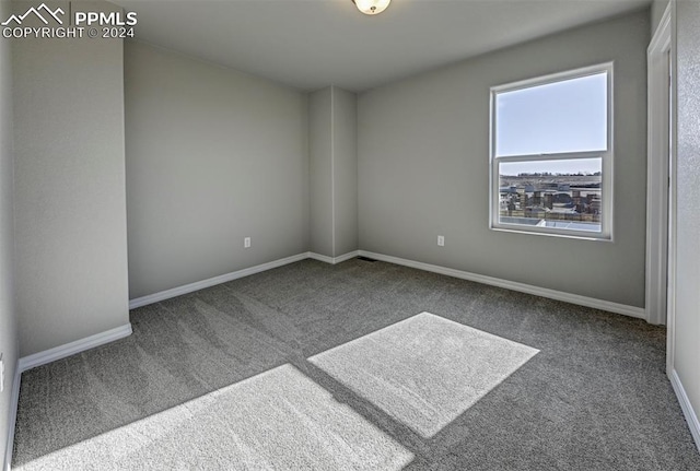 view of carpeted spare room