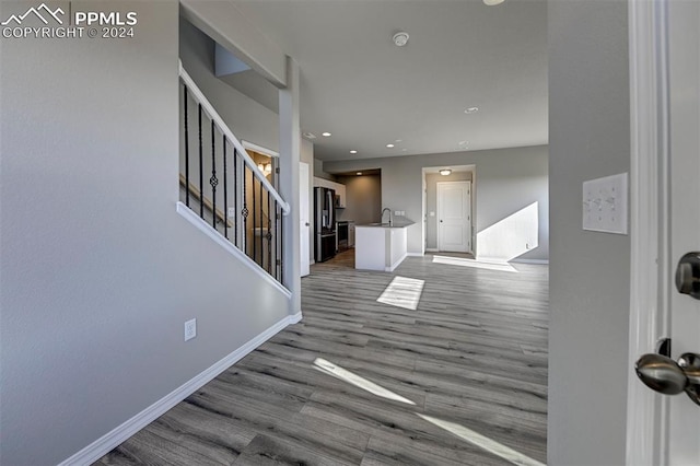 entryway featuring hardwood / wood-style floors