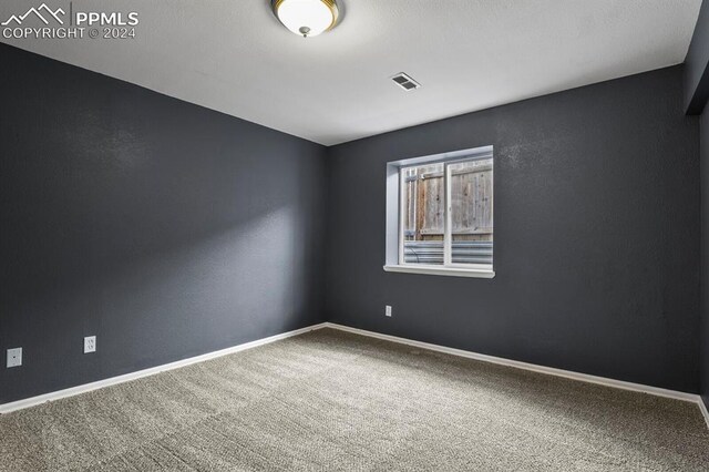 unfurnished room with carpet